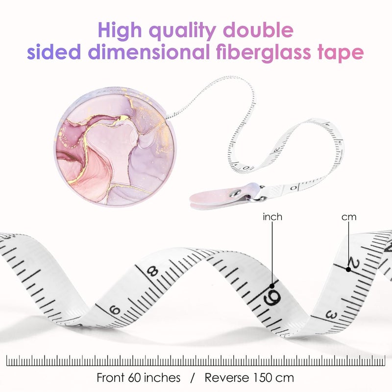 Gerkia Two-Piece Sewing Tape Measure，Colour Printed Small Retractable Soft Measuring Tape for Tailor Cloth Fabric Body Measurements. - Image 5